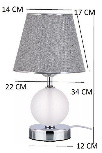 571 Store Kartopu Table Lamp Metal Night Fabric Head Bedside Lamp