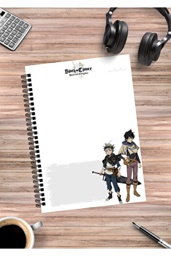 mertfigur Black Clover Anime Spiral Notebook A5 (50 Sheets)