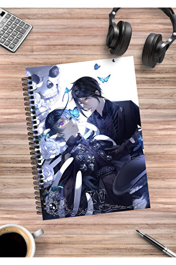 mertfigur Black Butler Sebastian Ciel Grell Anime Spiral Notebook A5 (50Sheets)