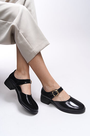 Riccon Saeldyl Women's Classic Heeled Shoes 0012300   Black Patent Leather