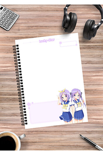 mertfigur Lucky Star Anime Spiral Notebook A5 (50 Sheets)