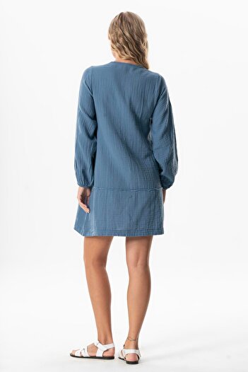 Eliş Şile Bezi Short with Long Arm Celestial Binding, Angora Fur Fabric and Dark Feeling Ironing