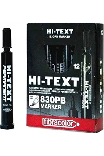 Noki Hi-Text Black Round Tip Marker Parcel Pen 830 Pb 12 Li
