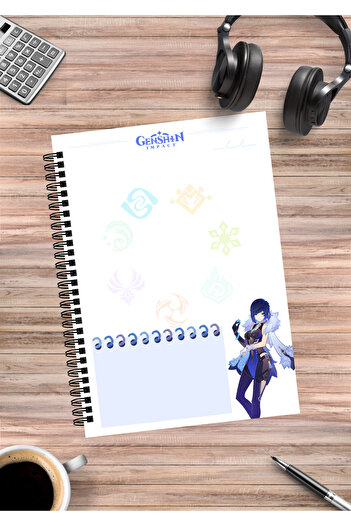 mertfigur Caiet cu spirală Genshin Yelan Anime A5 (50 coli)