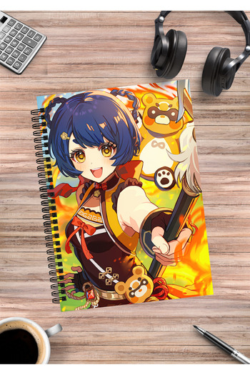 mertfigur Genshin Xiangling Anime Spiral Notebook A5 (50Sheets)