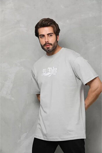 soonaksesuar Unisex T-Shirt με Στρογγυλή Λαιμόκοψη - Γκρι