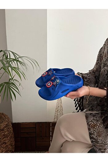 Behtah Kundura Boy's 6 Tane Jibbitz Fancy Gifted Outdoor Garden Pool Daily Sandals Slippers