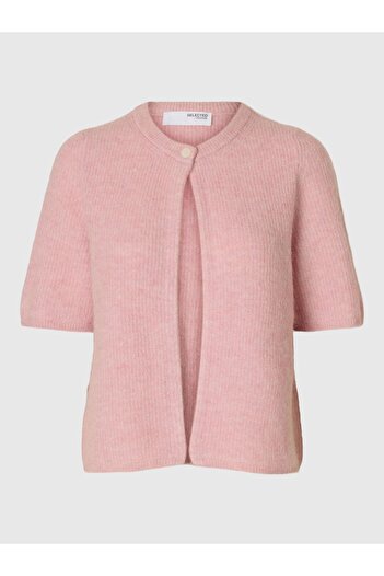 Selected Femme Strickjacke Wollgemisch Kurzarm