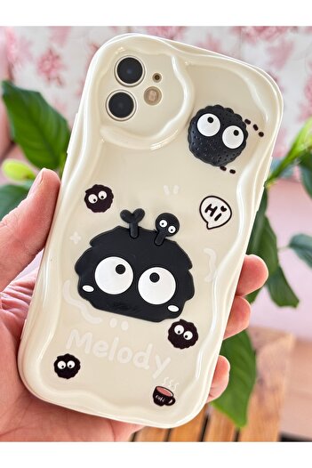 Fibaks Apple iPhone 11 Case Soft Silicone Cover with Camera Protection Melody Puff Figure