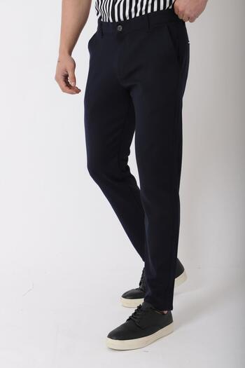Stilkombin Narrow Leg Fabric Trousers Dp_0396
