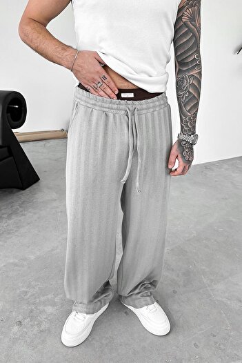HAFKAGİYİM Gray Soft Stride Baggy Trousers
