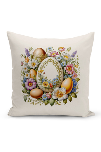 Bertille Home Spring Series Double Sided Digital Printed Set of 3 Throw Pillow Covers (Spring Easter Easter)