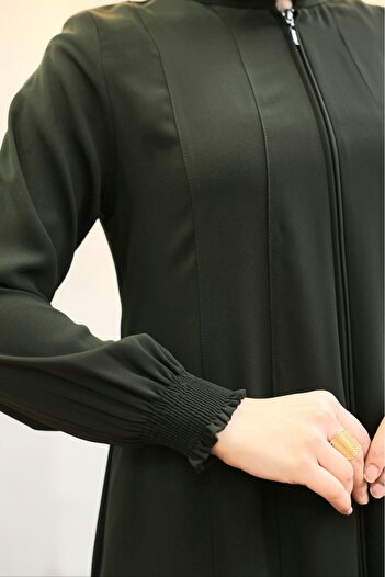 Modamorfo Long Sleeve Elasticated Trousers with Side Pockets - Khaki