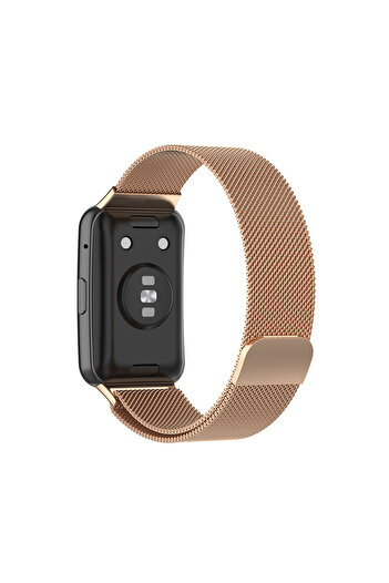 Nezih Case Huawei Watch Fit / Fit Elegant Compatible Practical Magnetic Design Stainless Steel Mesh Metal Band