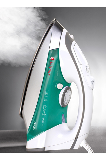 SİNGER Steam iron Stainless Steel soleplate 2400 Watt Green,White iron