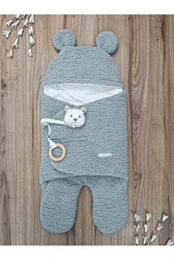 Tomuycuk Welsoft Plush Footed Baby Sleeping Bag - Winter Coat, Outer Swaddle Blanket, Newborn 0-12 Months