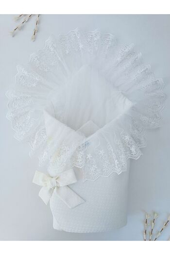 Tomuycuk Lacy Baby Blanket 100% Cotton Natural Organic Sleeping Swaddle Gift Newborn Mevlütlük