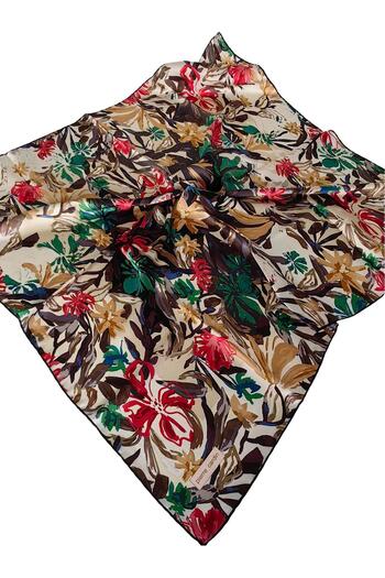 Pierre Cardin Pi̇erre Cardi̇n Silk Crepe Satin Scarf 2025 Summer Season 9001230 -311
