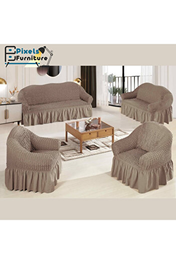 PixelsFurniture Pixel Furniture 7 Seater Sofa Cover Set (3+2+1+1) Stretch Anti-Wrinkle Anti-Slip