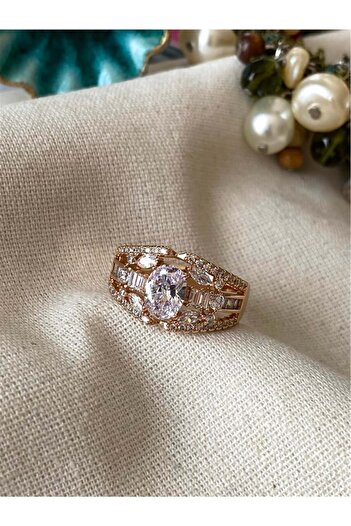 XUPING JEWELRY Xuping Rose renk Lüks Tasarım Yüzük