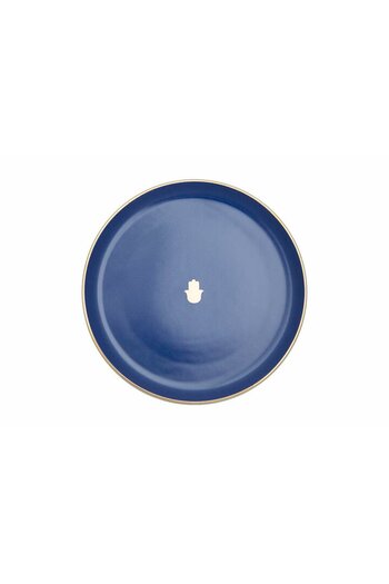 Porland Glamorous Navy Blue Flat Plate 20 Cm 04a Pd21562