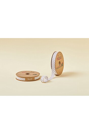 KNC Home Bias Piping Polka Dot Ply B09 Brown 2 cm 25 Meters 65% Cotton 35% Polyester