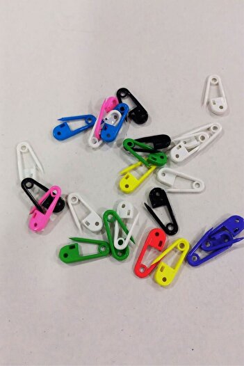 CT STONES Safety Needle Plastic Colored 10 Pieces 2 cm