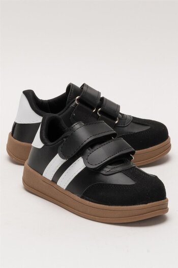 Liger Unisex Velcro Comfortable Lightweight Children's Sports Shoes Black