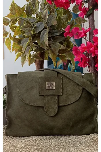 Mu leather design Kephren Large Khaki - Comfortable Cutting