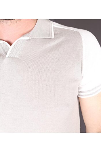 Delpino Polo Neck Knitwear Men's Cotton T-Shirt