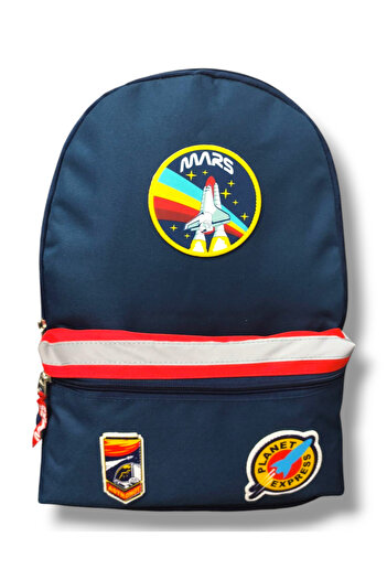 ÜMİT ÇANTA '''MARS PLANET EXPRESS ASTRONOT'' Фосфорний шкільний рюкзак з трьома відділеннями DDCQ4176