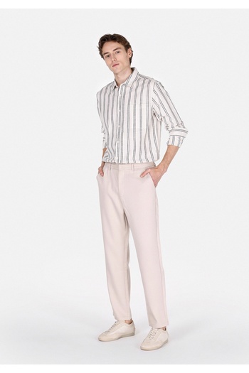 Colin's Regular Fit Mid Waist Straight Leg Men's Beige Trousers