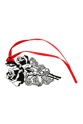 Generic BookMark Retro Rose Metal - Black