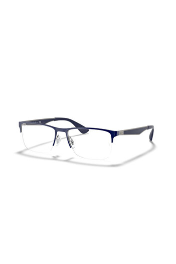 Ray-Ban Ray Ban Vista Unisex Rectangular Eyeglasses- Rb 6335 - Lense Size:54mm - Blue On Gunmetal