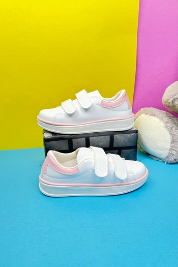 Nstil Lightweight and Comfortable Powder Sneaker for Boys and Girls - Thick Sole 525Pf with Velcro Stitching Detail