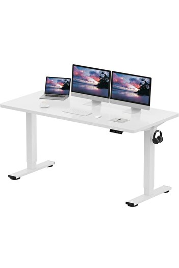 Mahmayi FlexiSpot Modern Adjustable Standing Desk Ergonomic 150x60 cm - White
