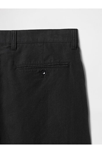 GAP Erkek Siyah Keten Karışımlı Khaki Pantolon