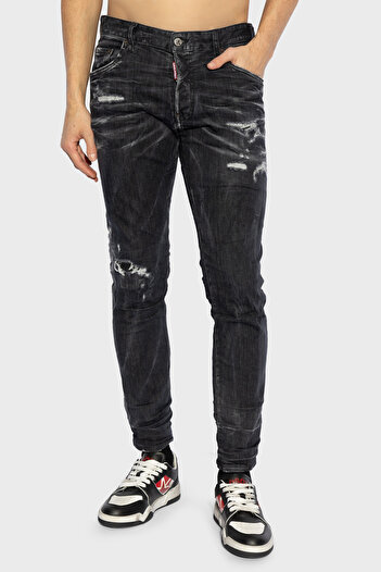 DSquared2 Streç Pamuklu Skinny Fit Normal Bel Dar Paça Jeans Erkek KOT PANTOLON S71LB1574 S30503 900