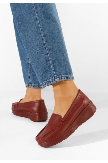 B T Shoes Mocasini dama piele grena Ciela
