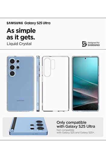 Spigen Spigen Liquid Crystal designed for Samsung Galaxy S25 ULTRA case cover (2025) - Crystal Clear