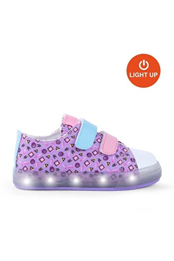 BUCKHEAD Children's Velvet Lighted Daily Shoes Buck4298 Chuck Shape