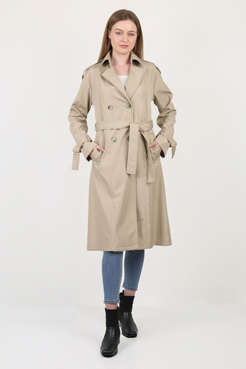 NARİKA Stylish New Season Trench Coat with Sleeve Palette