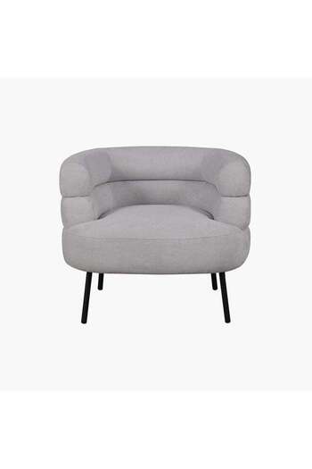 soufa dibaj Chair|Swedish Wood and Bouclee 60x70x55 cm - Grey