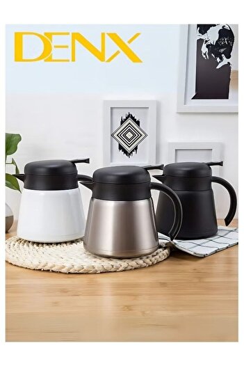 Denx Insulated Coffee and Tea Thermos with 880ml , Includes Two Additional Serving Cups by Denix DX2036