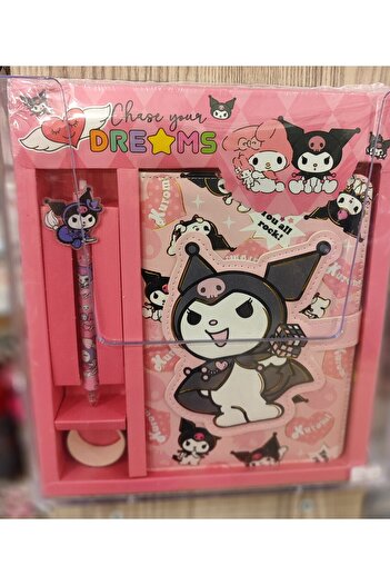 bundle island Kuromi Figured Notebook Pen Tape Set and Mini Wallet