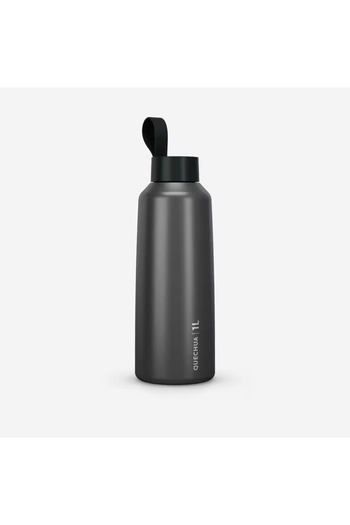 Decathlon Outdoor Stainless Steel Flask - 1 L - Gray - 100