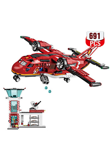 Choice bagged 691PCS City Fire Rescue Plane Toy for Kids, Fun Birthday Gift Idea for Boys and Girls Ages 6+