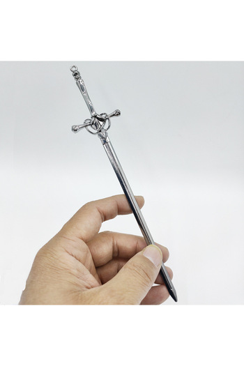 Choice Black Gun Plated New Punk Metal Sword Hairpin Chinese Simple Hair Sticks for Women DIY Hairstyle Des