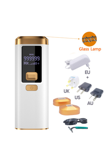 Choice1 White Vancostar Portable Laser Epilator 999900 Flashes Permanent IPL Hair Removal 3 Light-out Window