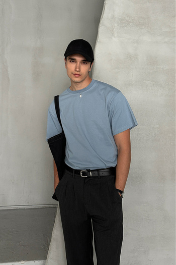 HYMAN Ανδρικό μπλουζάκι Basic Oversize 100% βαμβάκι